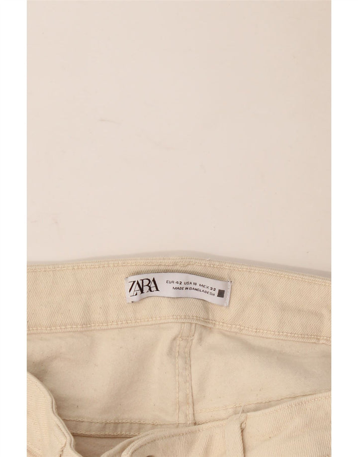 Zara Damen Slim Jeans EU 42 Large W32 L28 Beige