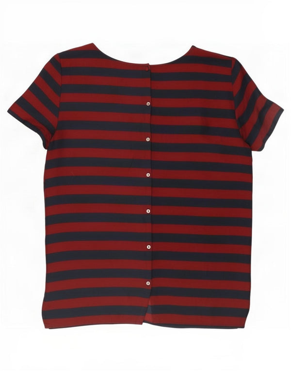 Tommy Hilfiger Damen-Blusenoberteil, US 8, mittelrot, gestreift, Polyester