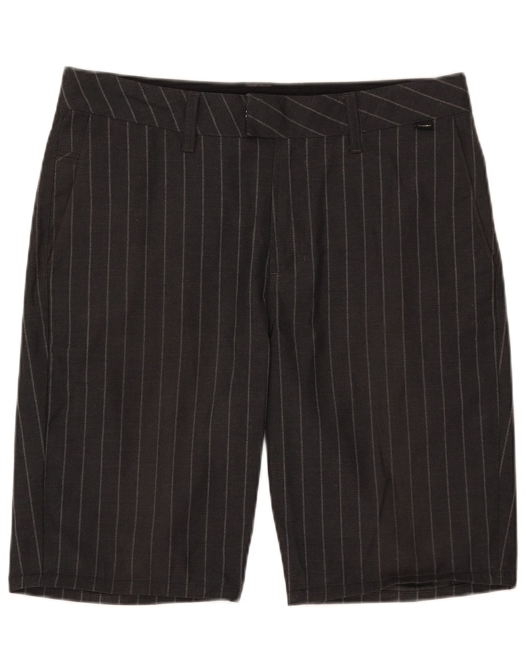 Vans Herren-Chinoshorts W32 Mittelschwarzes Nadelstreifen-Polyester