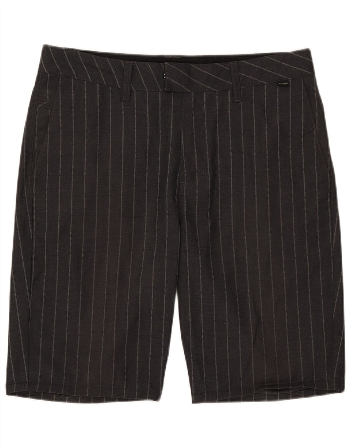Vans Herren-Chinoshorts W32 Mittelschwarzes Nadelstreifen-Polyester