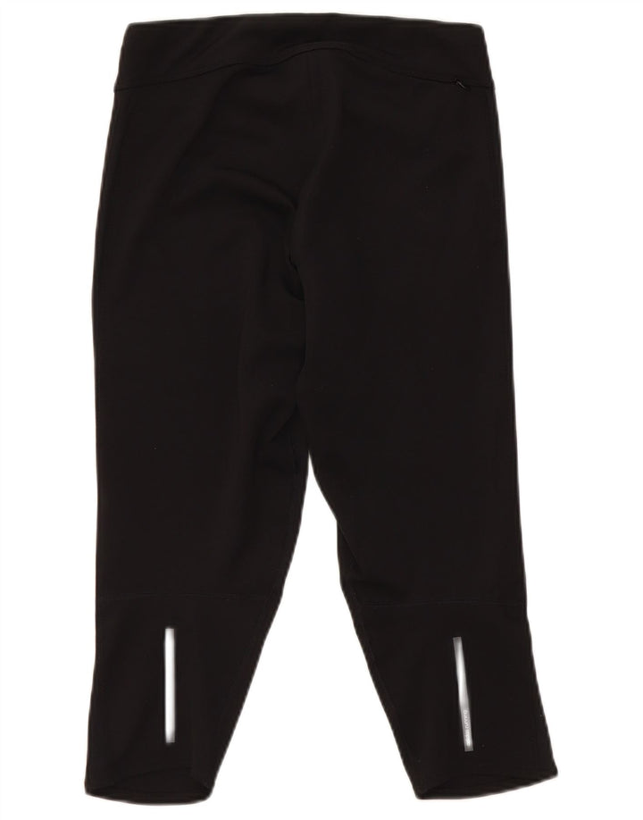ADIDAS Damen Climalite Capri Leggings UK 8/10 Small Schwarz Polyester