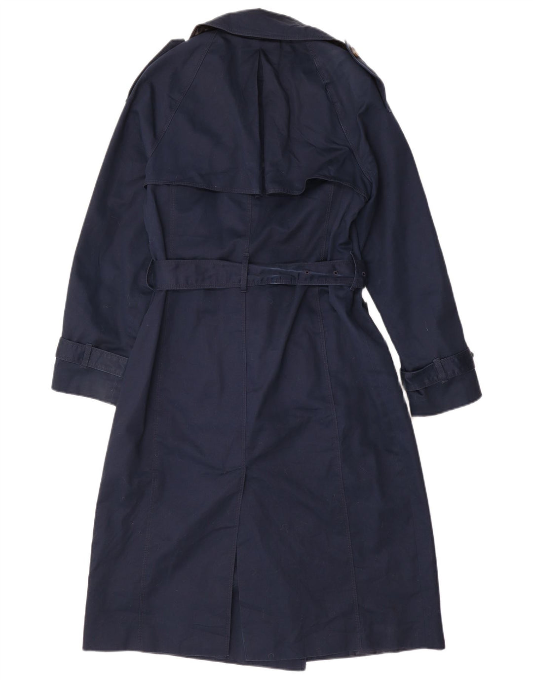 Marks & Spencer Damen Autograph Trenchcoat UK 10 Small Marineblau Baumwolle