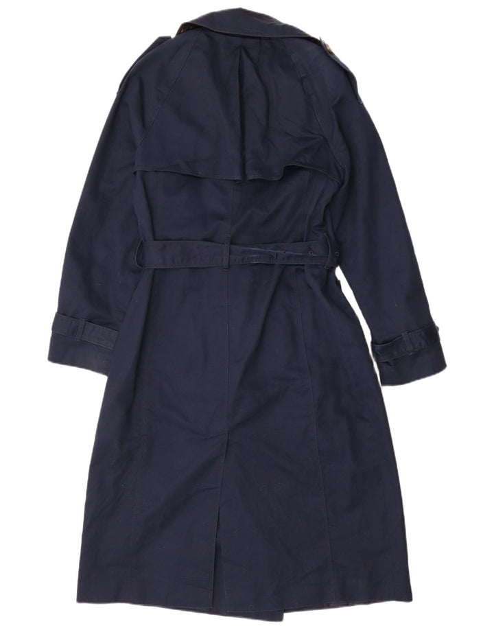 Marks & Spencer Damen Autograph Trenchcoat UK 10 Small Marineblau Baumwolle