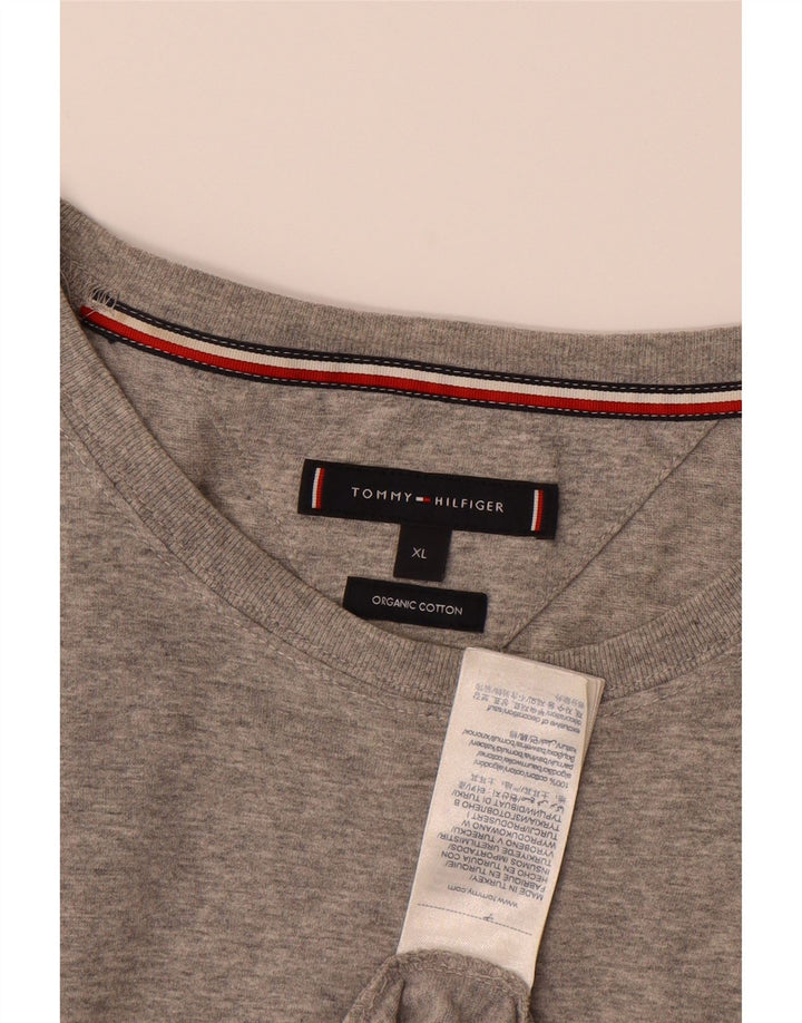 TOMMY HILFIGER Mens T-Shirt Top XL Grey Cotton Vintage Tommy Hilfiger and Second-Hand Tommy Hilfiger from Messina Hembry 