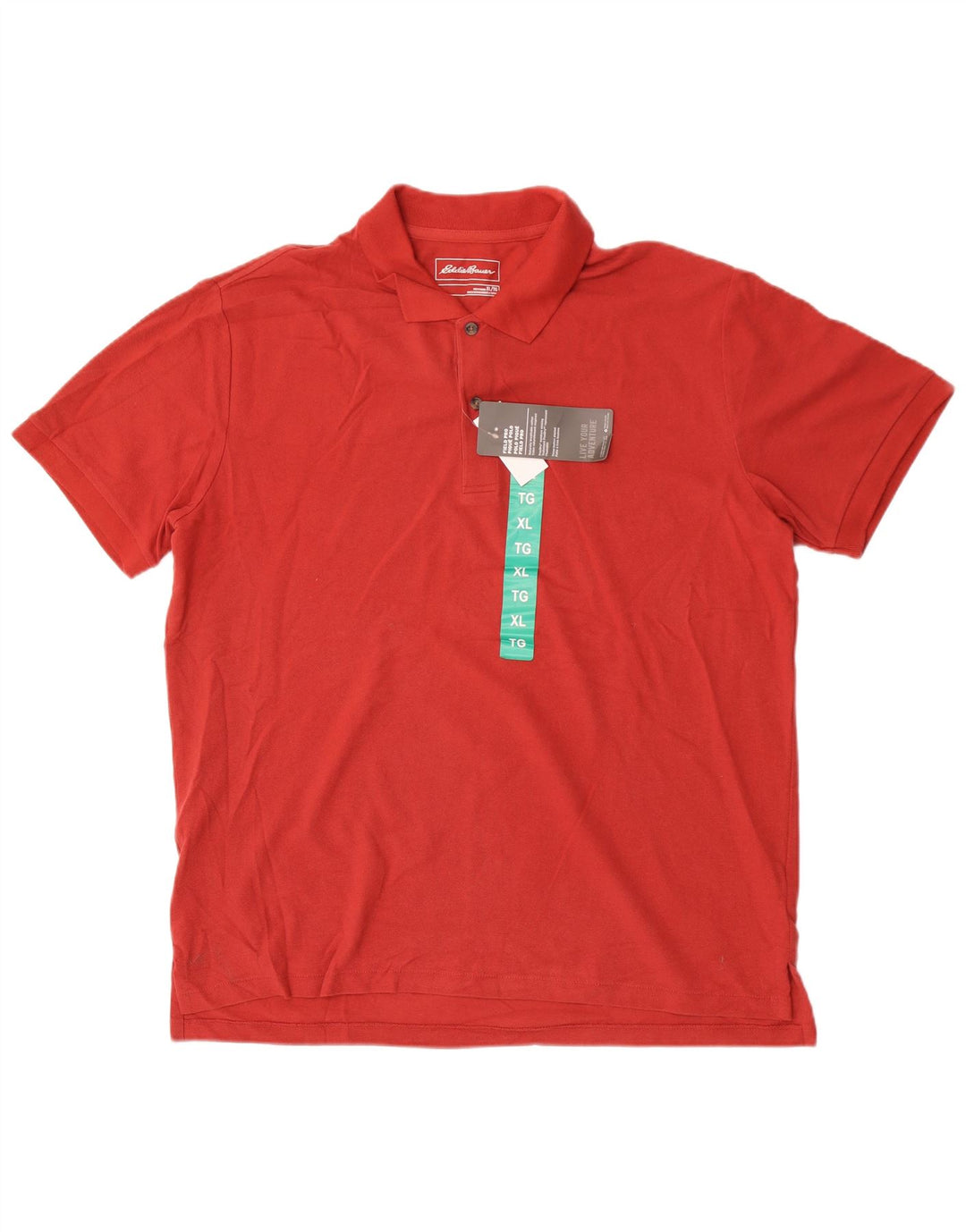 Eddie Bauer Herren Poloshirt XL Rot Baumwolle