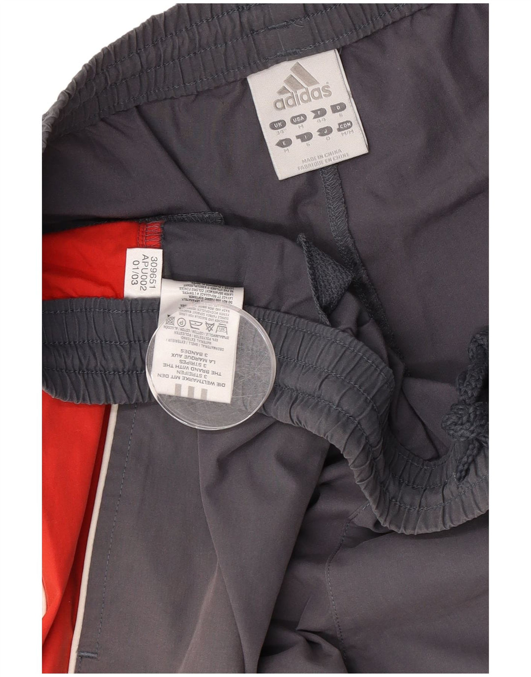 Adidas Herren-Sportshorts, großes graues Colourblock-Polyester