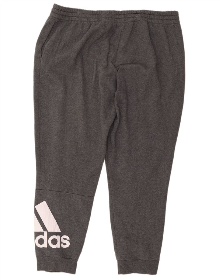 Adidas Herren-Trainingsanzug mit Grafik, Jogginghose, 2XL, grau, Polyester