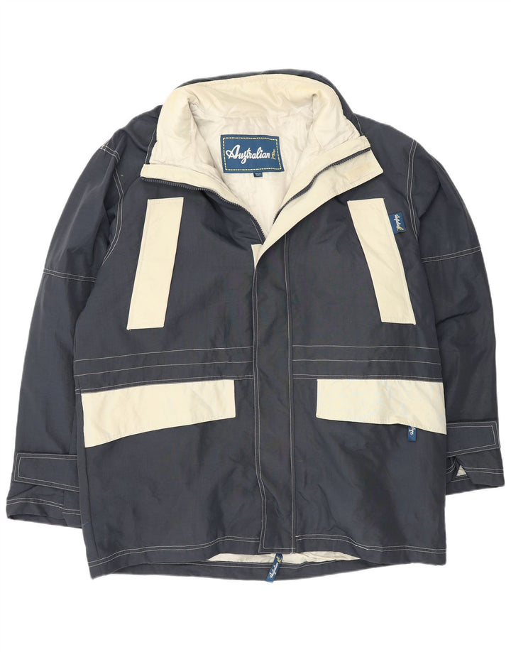 AUSTRALIAN L'ALPINA Herren-Windbreaker-Jacke, UK 38, mittleres Marineblau