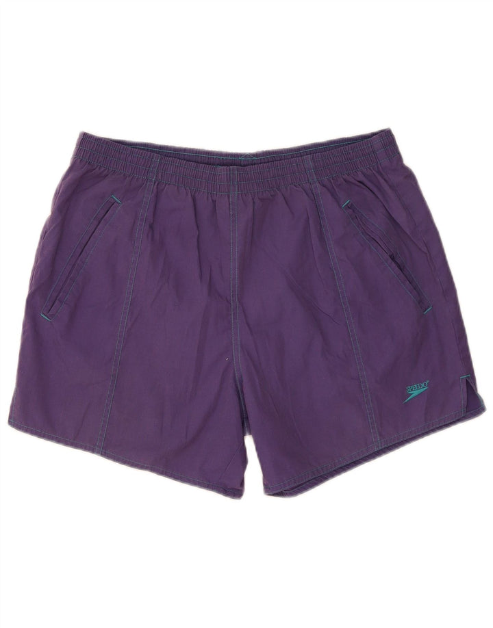 SPEEDO Mens Swimming Shorts Medium  Purple Polyester