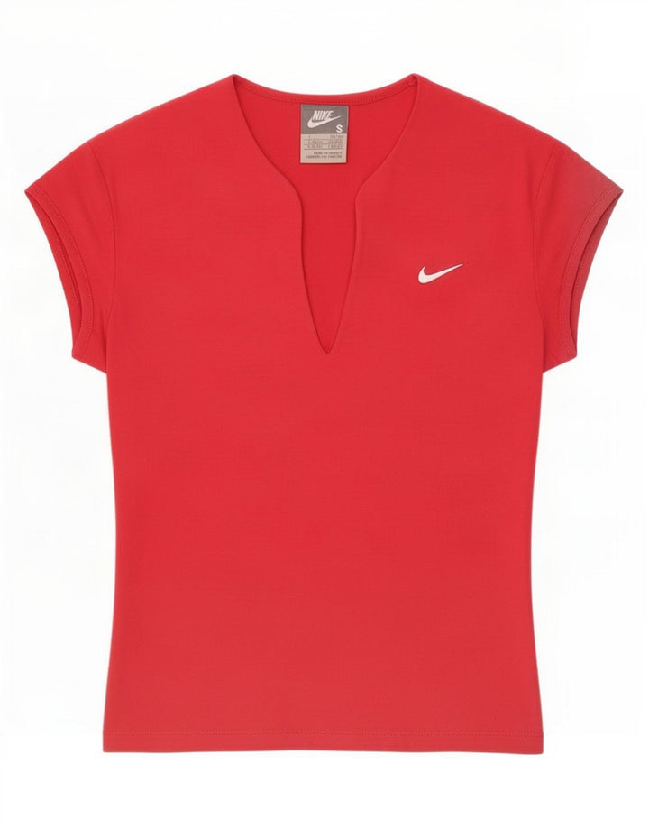 Nike Damen T-Shirt Top UK 8/10 Small Rot