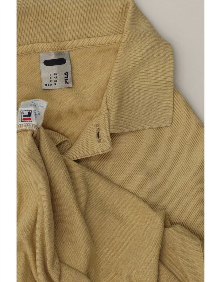 Fila Herren-Poloshirt mit normaler Passform, IT 46, kleine gelbe Baumwolle
