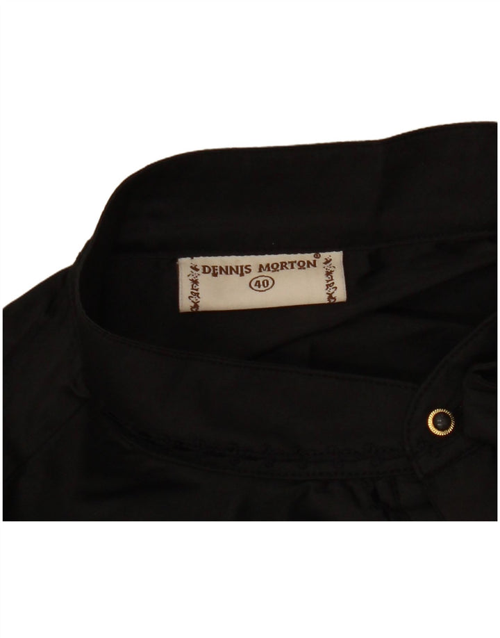 DENNIS MORTON Herren Kurta Pullover Shirt Größe 40 Medium Schwarz