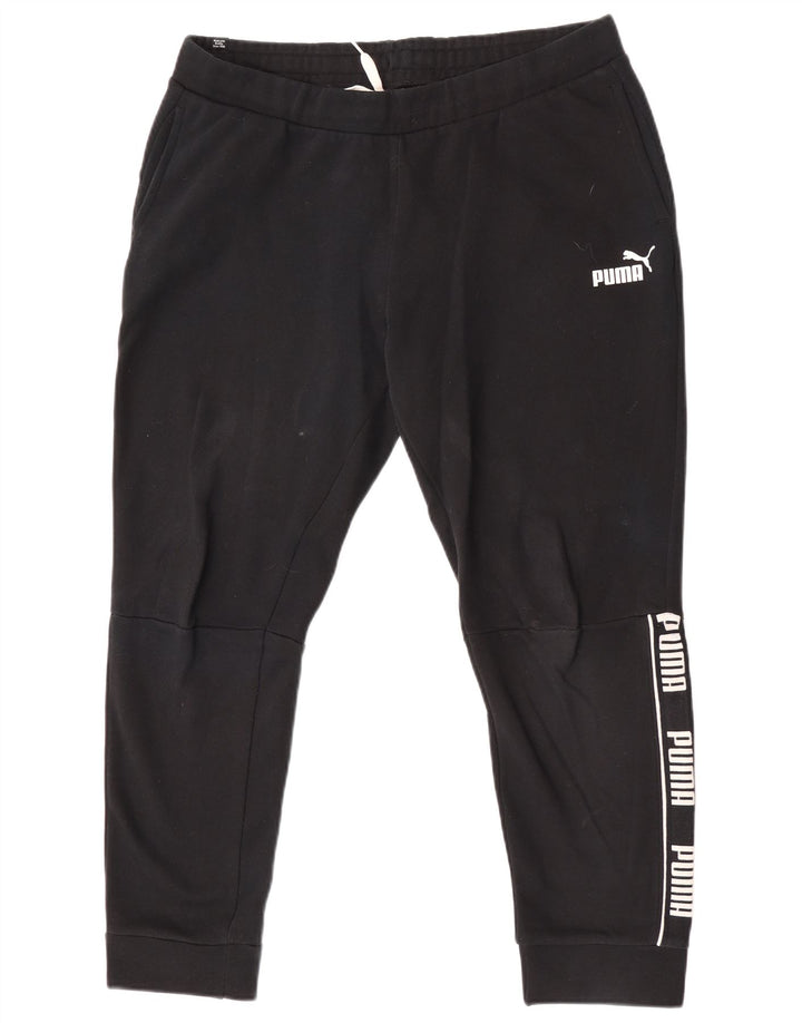 Puma Herren Grafik-Trainingshose, Jogginghose, Größe L, Schwarz