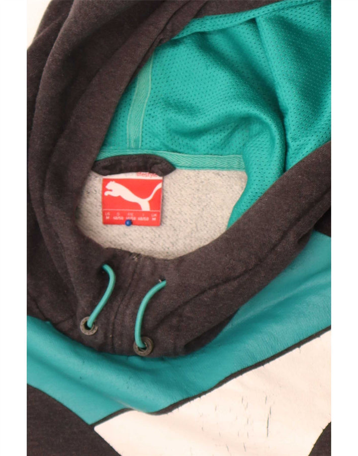 Puma Herren Graphic Hoodie Pullover Mittelgrau Farbblock
