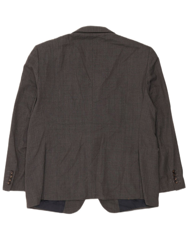 Marks & Spencer Herren-Blazer, kurz, mit 2 Knöpfen, UK 44, XL, graue Wolle