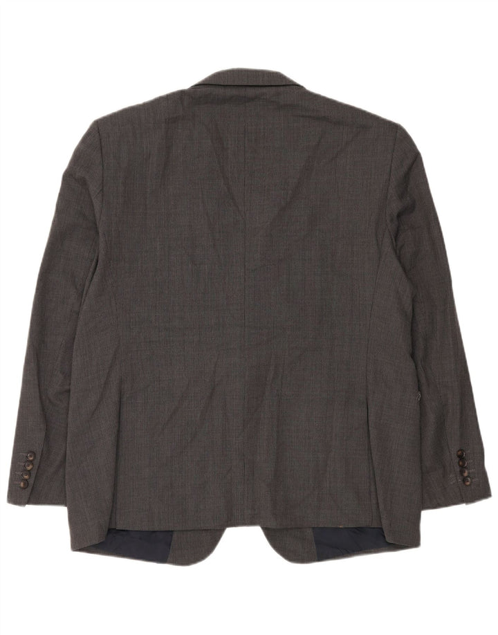 Marks & Spencer Herren-Blazer, kurz, mit 2 Knöpfen, UK 44, XL, graue Wolle