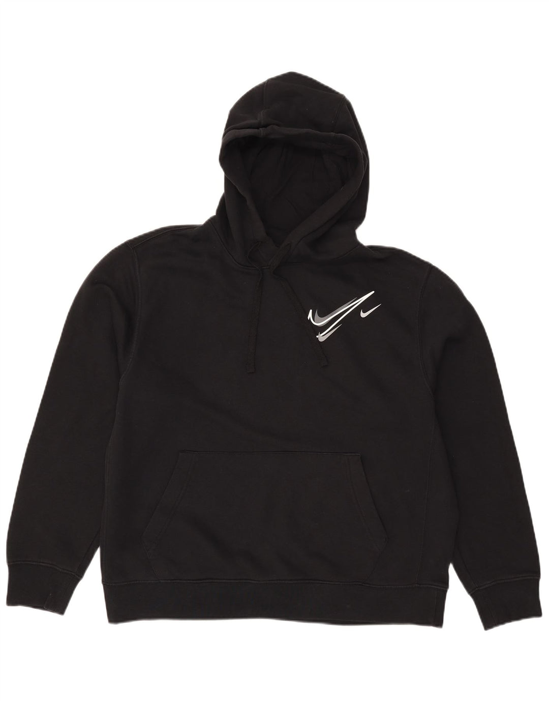 Nike Herren-Kapuzenpullover mit Grafik, groß, aus schwarzer Baumwolle