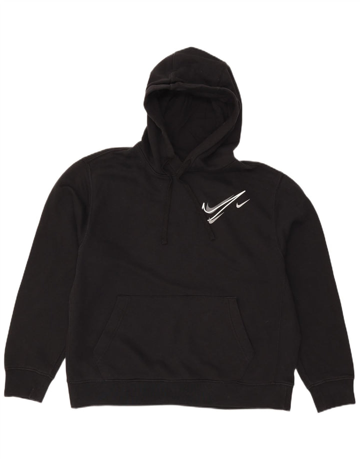 Nike Herren-Kapuzenpullover mit Grafik, groß, aus schwarzer Baumwolle