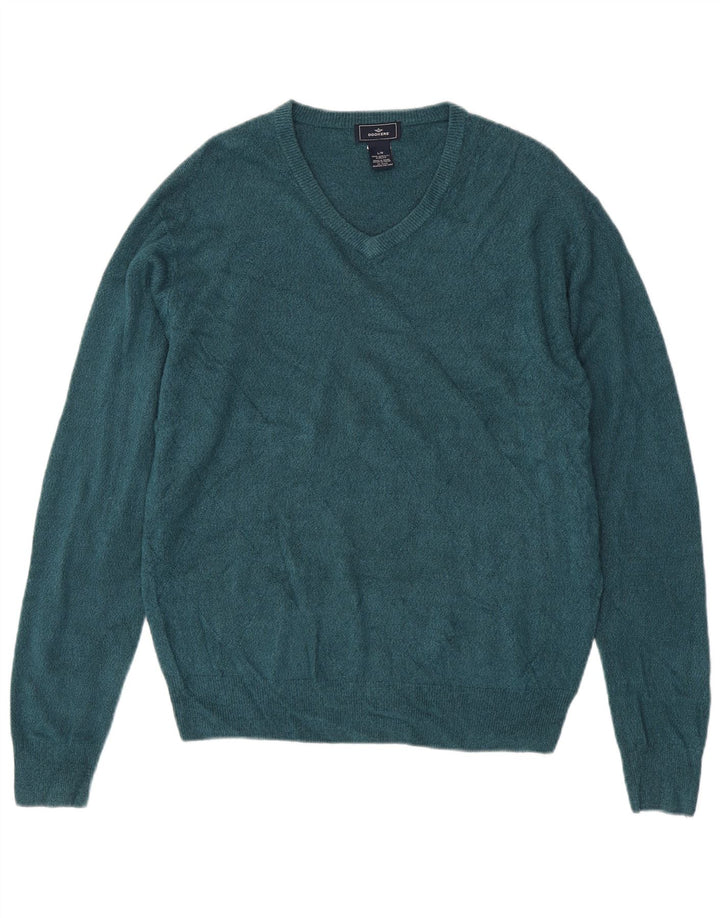 Dockers Herren-Pullover mit V-Ausschnitt, groß, Acryl, Blau
