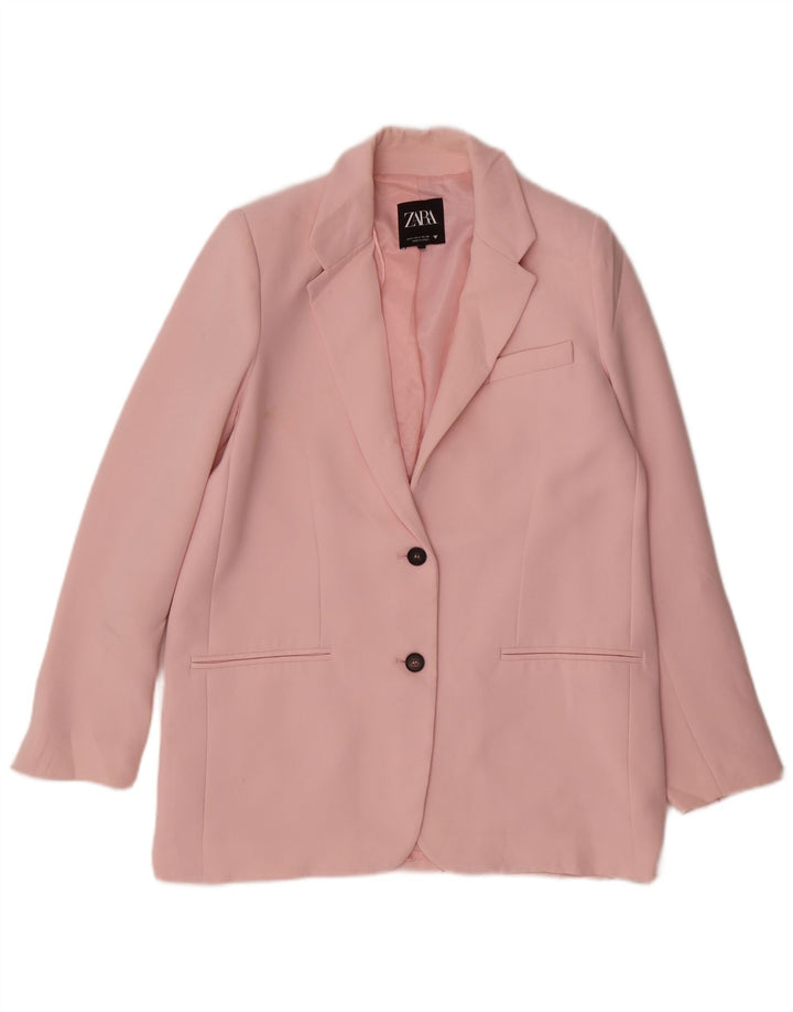 Zara Damen-Blazer mit 2 Knöpfen, Gr. 10, Größe S, Rosa, Polyester