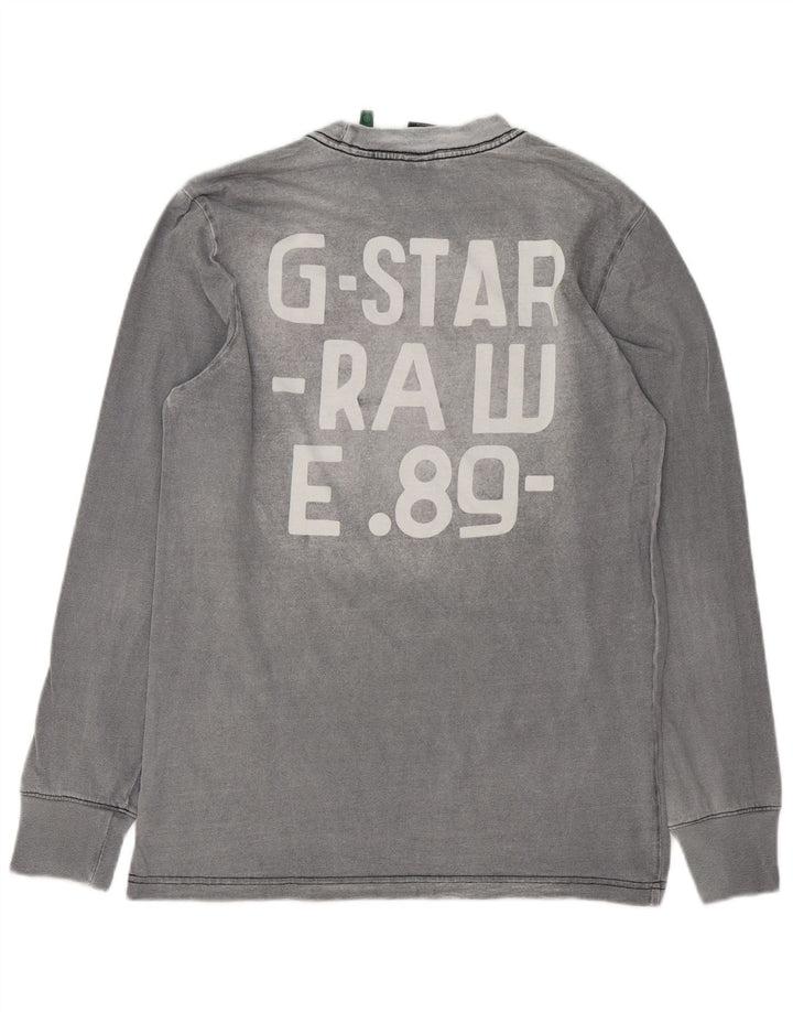 G-Star Herren Graphic Top Langarm Small Grau Baumwolle
