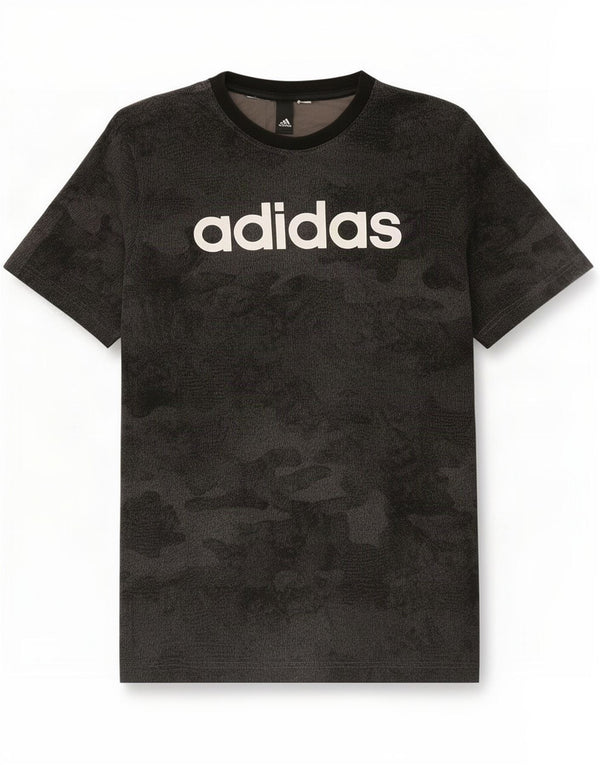 Adidas Herren Grafik T-Shirt Top Mittelgrau Camouflage