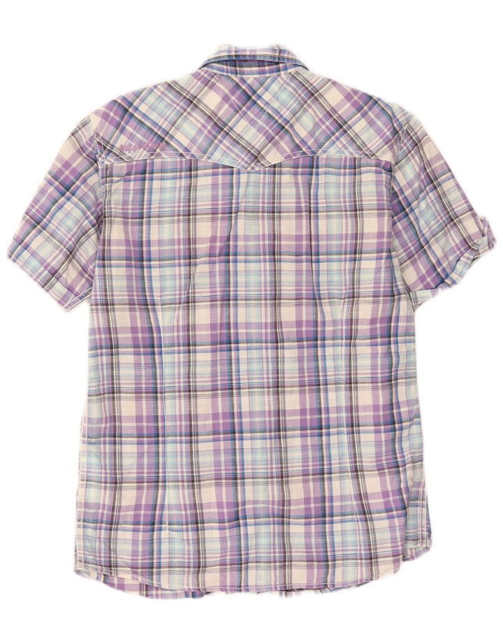 Tommy Hilfiger Herren-Kurzarmhemd, mittelgroß, mehrfarbig, kariert, Baumwolle
