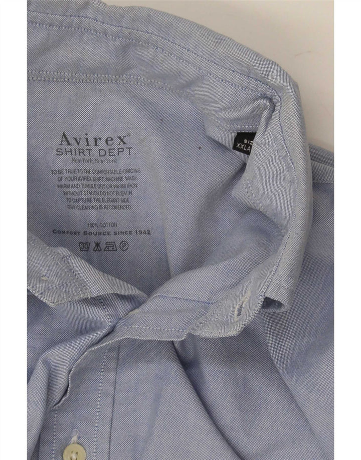 Avirex Herrenhemd 2XL Blaue Baumwolle