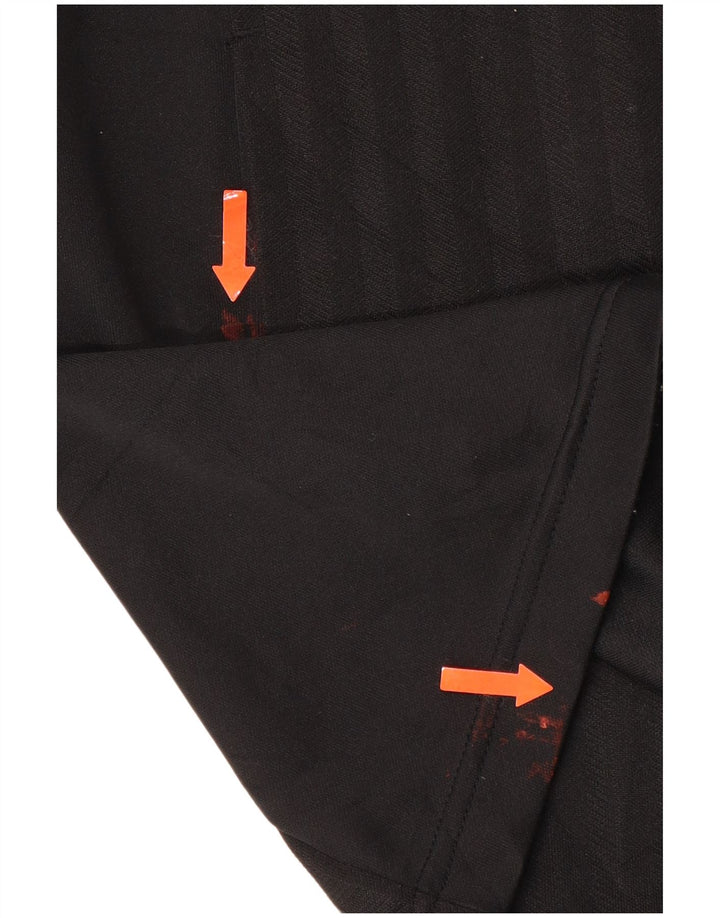 Adidas Herren Trainingsanzug Top Jacke UK 38/40 Medium Schwarz gestreift