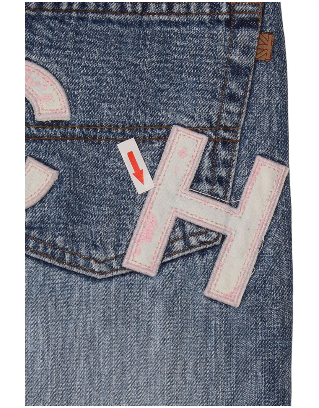 Richmond Grafik-Bootcut-Jeans für Damen IT 44 Mittel W30 L32 Blaue Baumwolle
