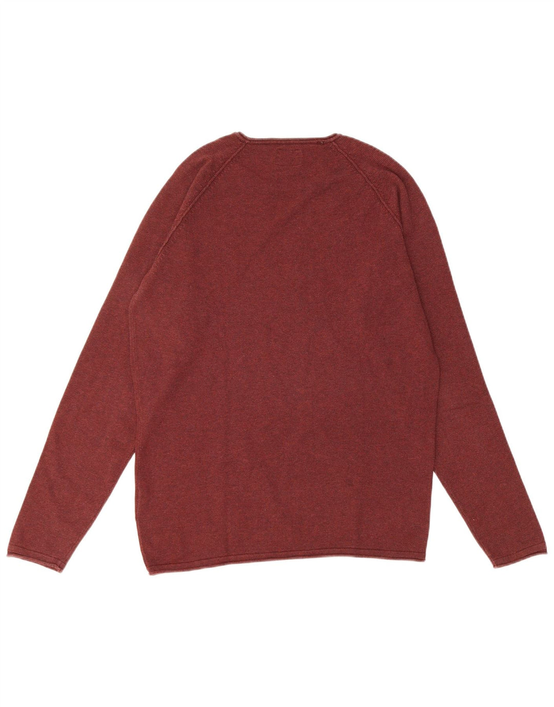 Jack & Jones Herren-Pullover mit Rundhalsausschnitt, mittlerer burgunderroter Baumwolle