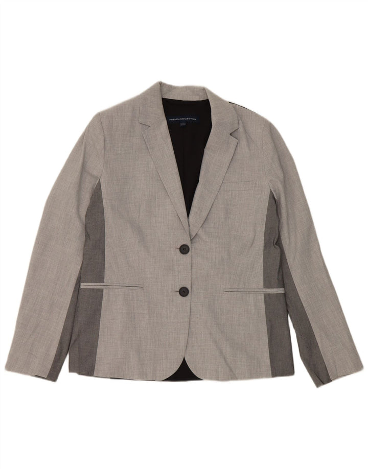 French Connection Damen-Blazerjacke, UK 12, mittelgrau, klassisch