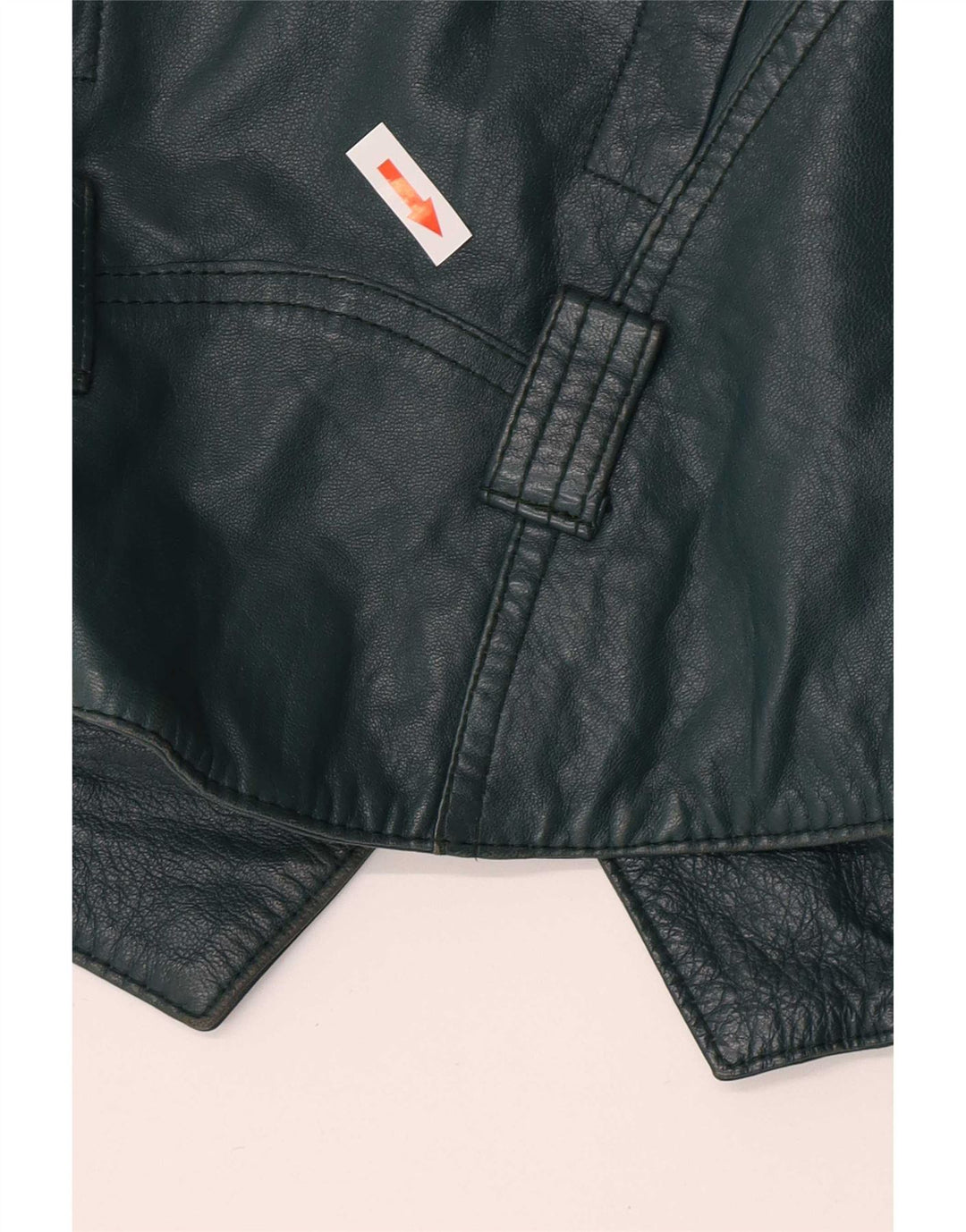 Vintage Damen Crop Lederjacke EU 36 Kleines grünes Leder