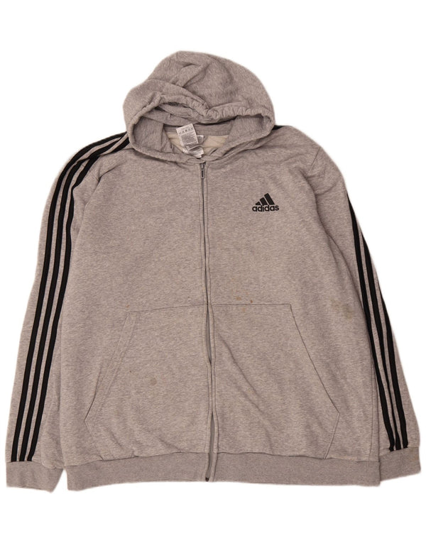 Adidas Herren Zip Hoodie Pullover 2XL Grau