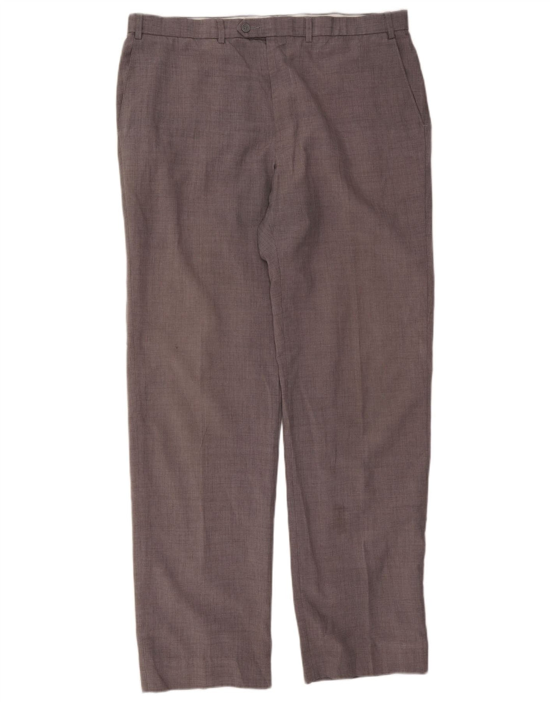 Gerade Herren-Anzughose von Marks & Spencer, W40, L35, grau, Polyester