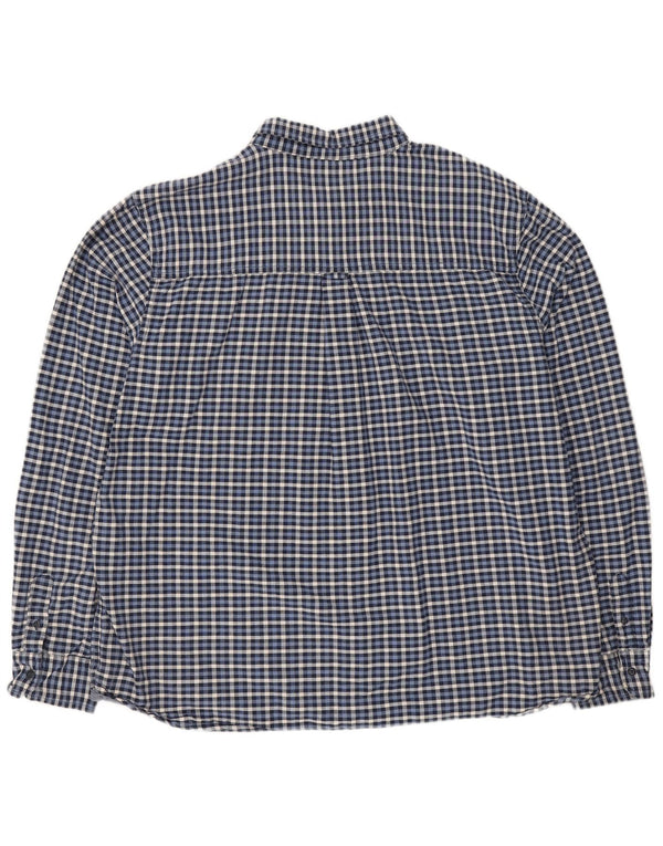 Mountain Warehouse Herren-Flanellhemd 3XL aus marineblauer Gingham-Baumwolle