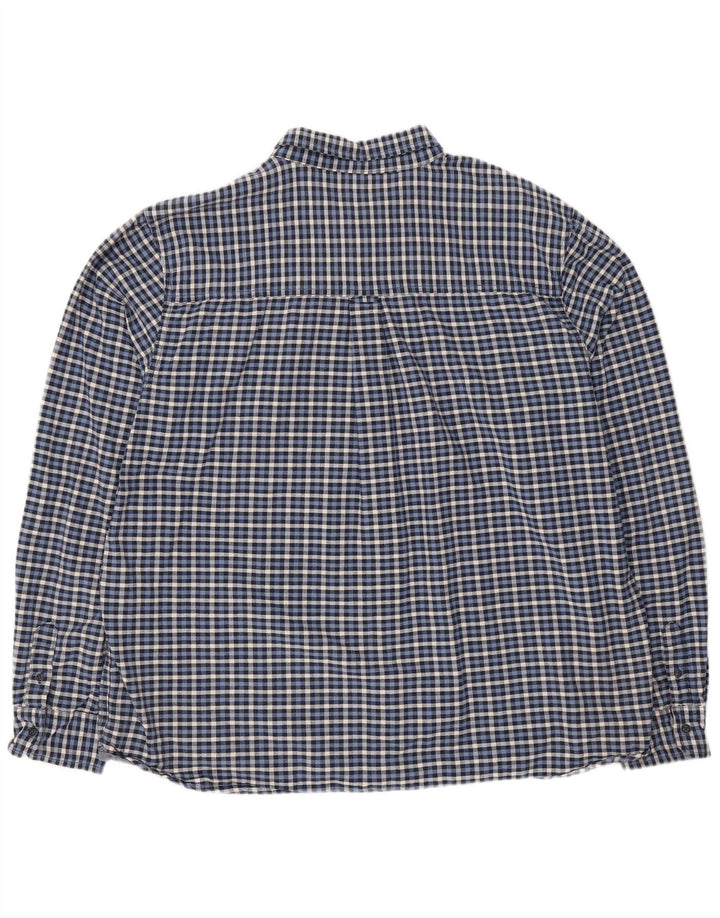 Mountain Warehouse Herren-Flanellhemd 3XL aus marineblauer Gingham-Baumwolle