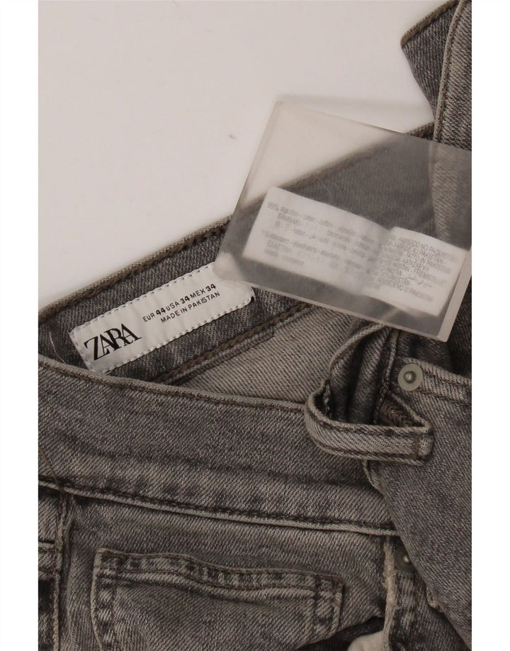 Zara Herren Slim Jeans EU 44 Large W34 L31 Graue Baumwolle
