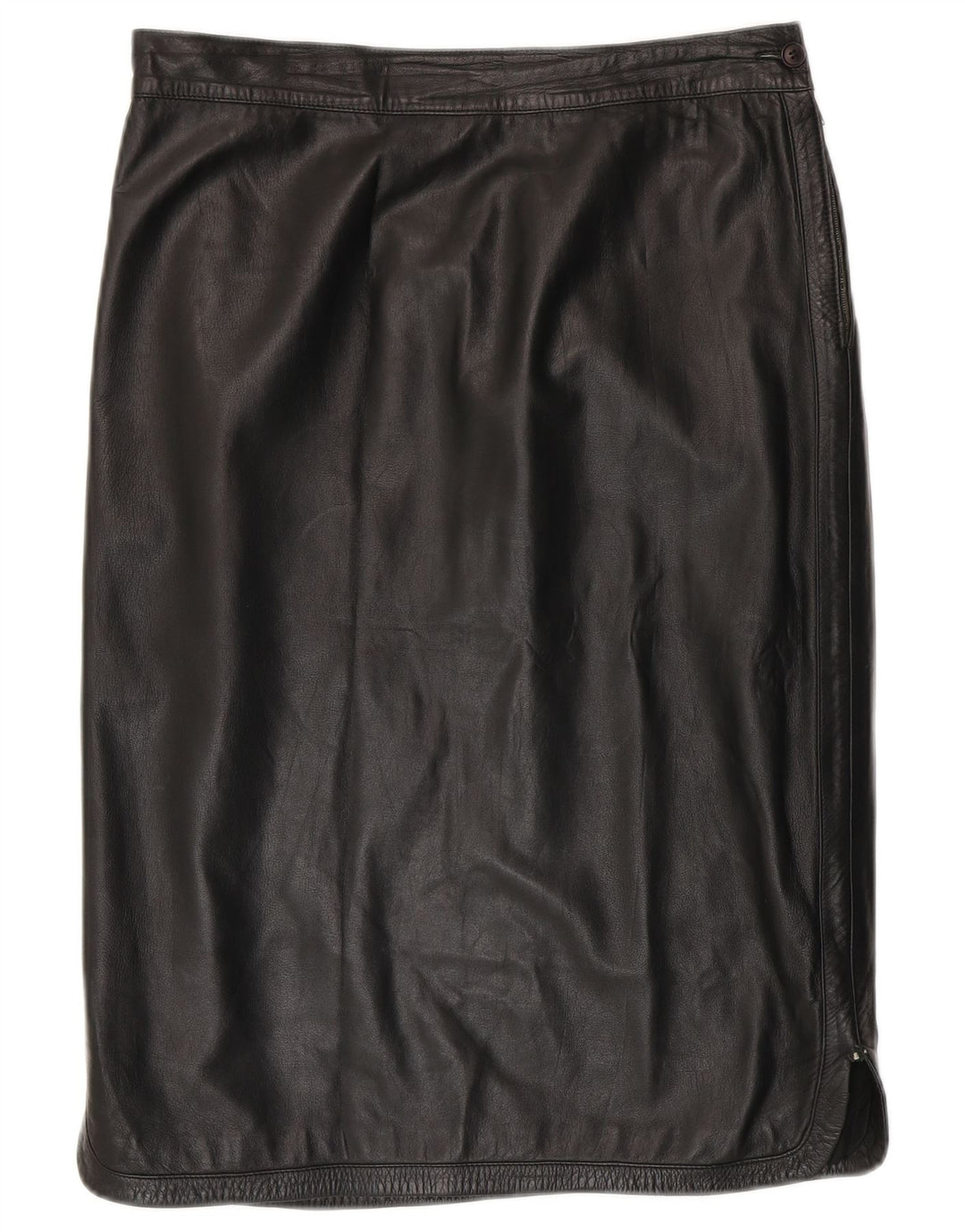 Genny Damen Lederrock W32 Large Schwarz
