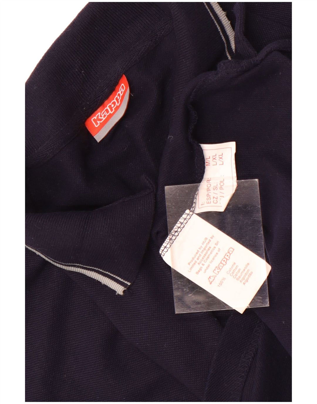 Kappa Herren-Poloshirt, mittelmarineblaue Baumwolle
