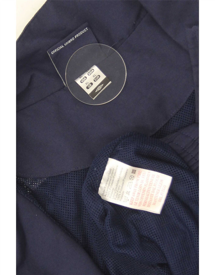 Umbro Herren-Trainingsanzugoberteil mit Grafik, XL, Marineblau, Farbblock-Polyester