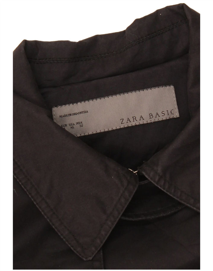 Zara Damen Trenchcoat UK 18 XL Schwarz
