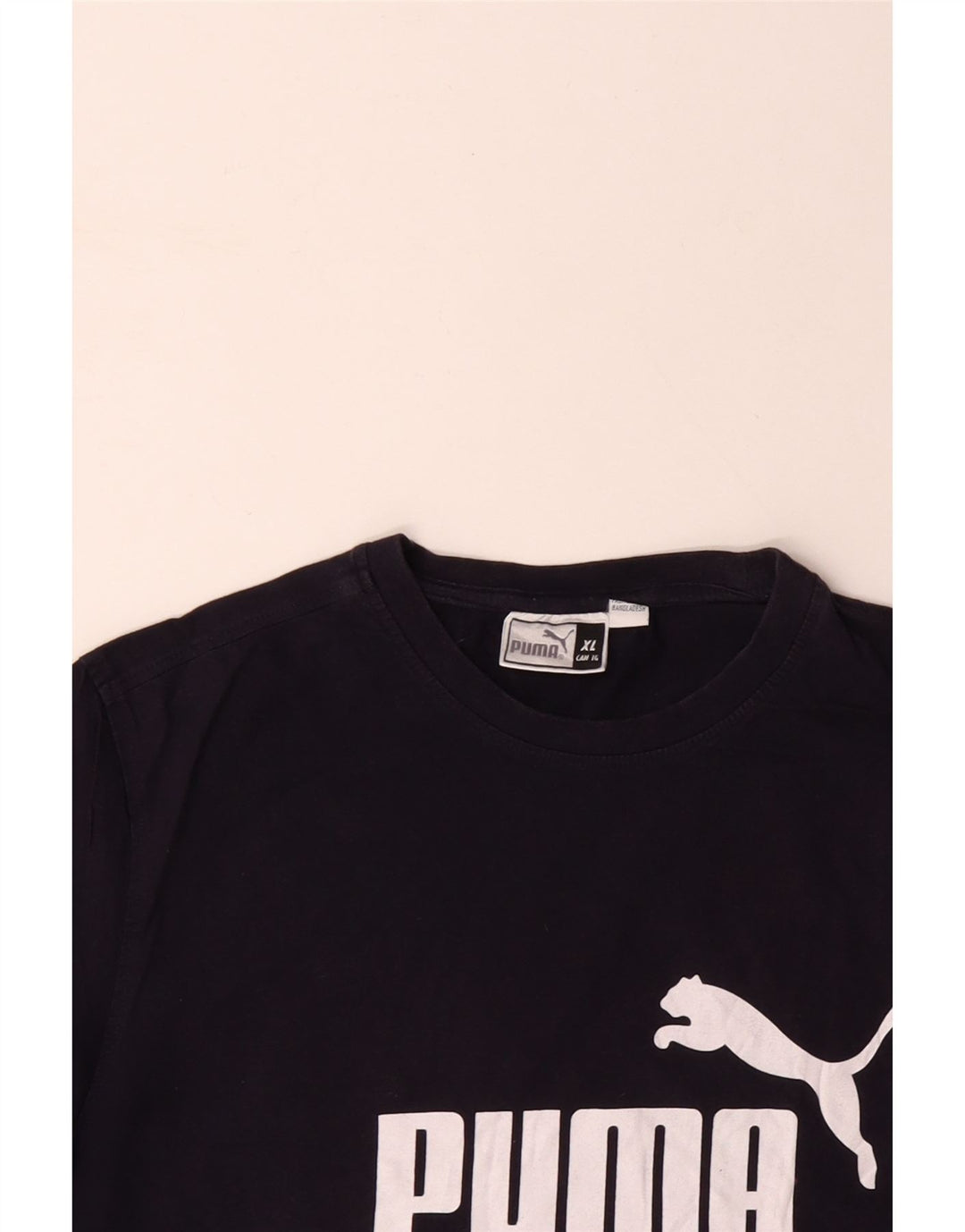 PUMA Herren Grafik T-Shirt Top XL Marineblau Baumwolle