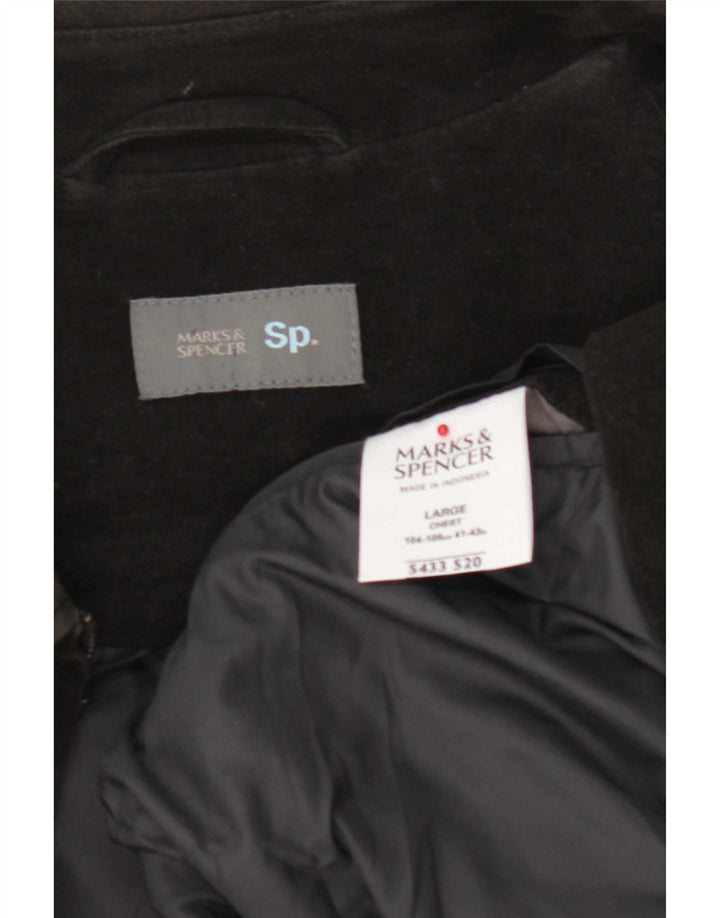 Marks & Spencer Herren Bomberjacke UK 40 Große schwarze Baumwolle