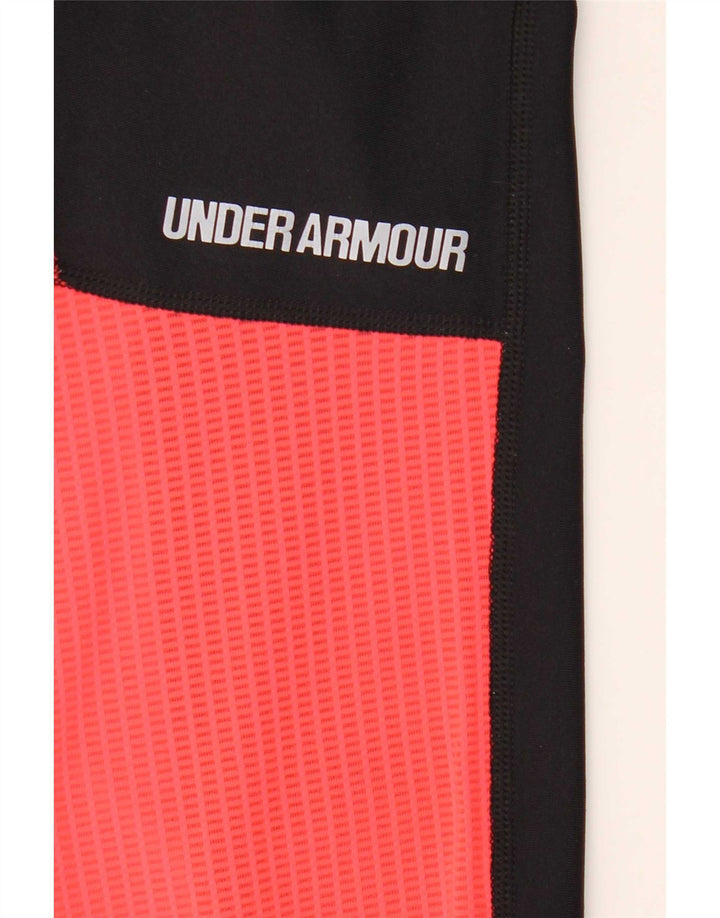 Under Armour Damen Graphic Leggings UK 12 Mittelschwarz Farbblock