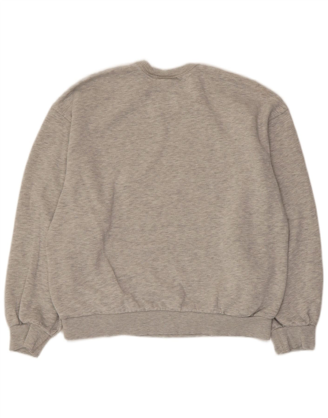 BERSHKA Damen-Sweatshirt-Pullover in Übergröße, Gr. 10, Größe S, grau gesprenkelte Baumwolle