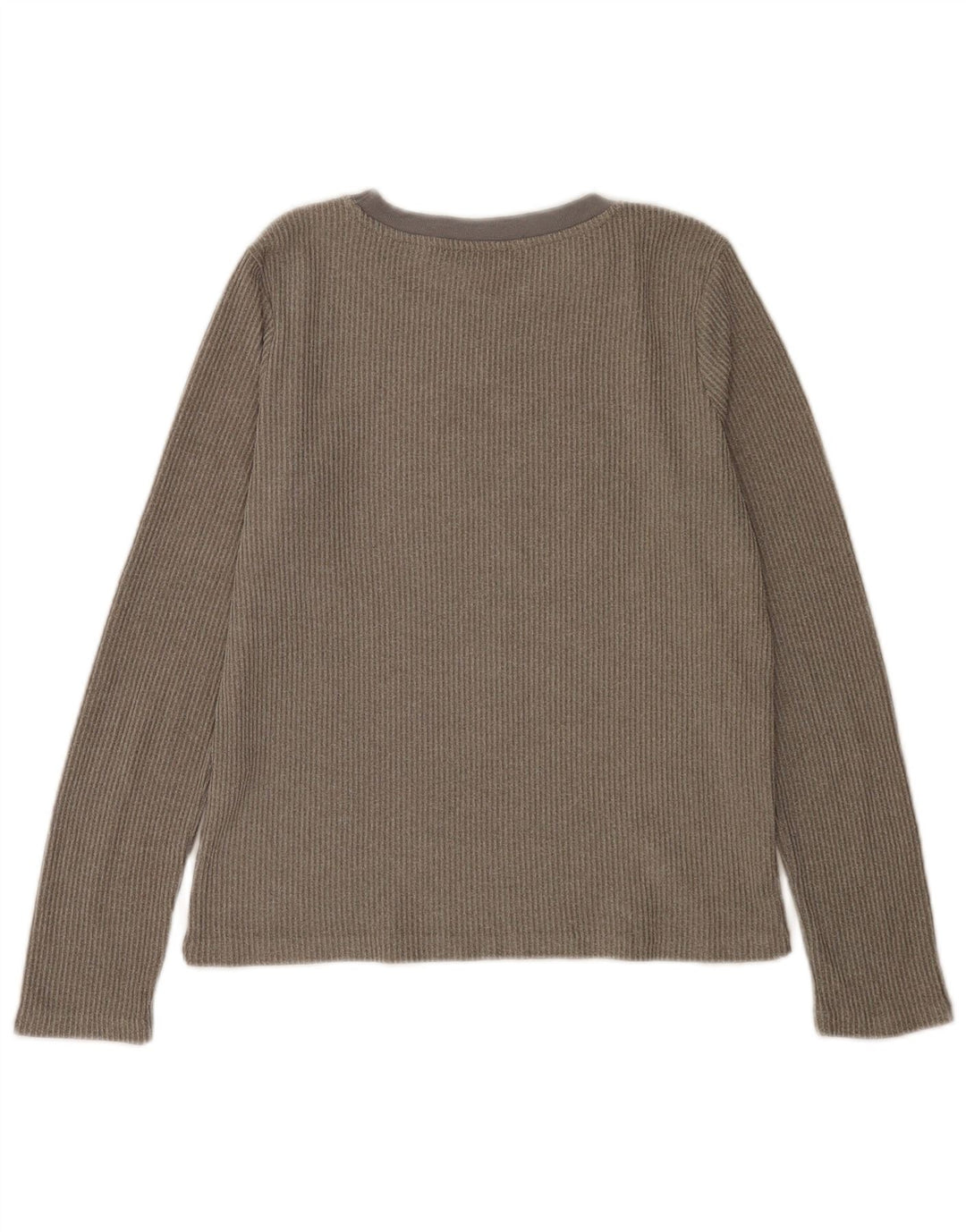 Zara Damen Top Langarm UK 10 Small Grau Polyester