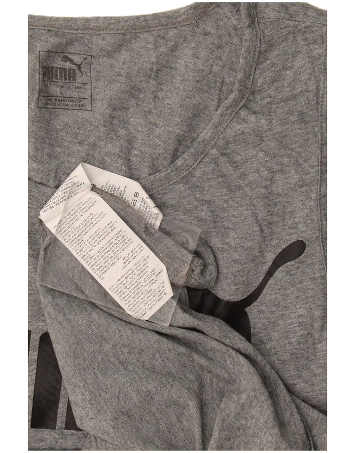 Puma Herren Graphic Vest Top Large Grau Baumwolle