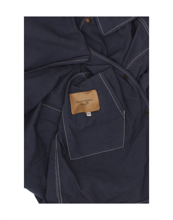 VINTAGE Herren Bomberjacke mit Kapuze IT 50 Large Marineblau