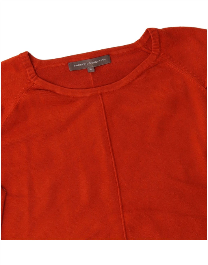 FRENCH CONNECTION Damen-Pullover mit U-Boot-Ausschnitt, UK 18, XL, Orange